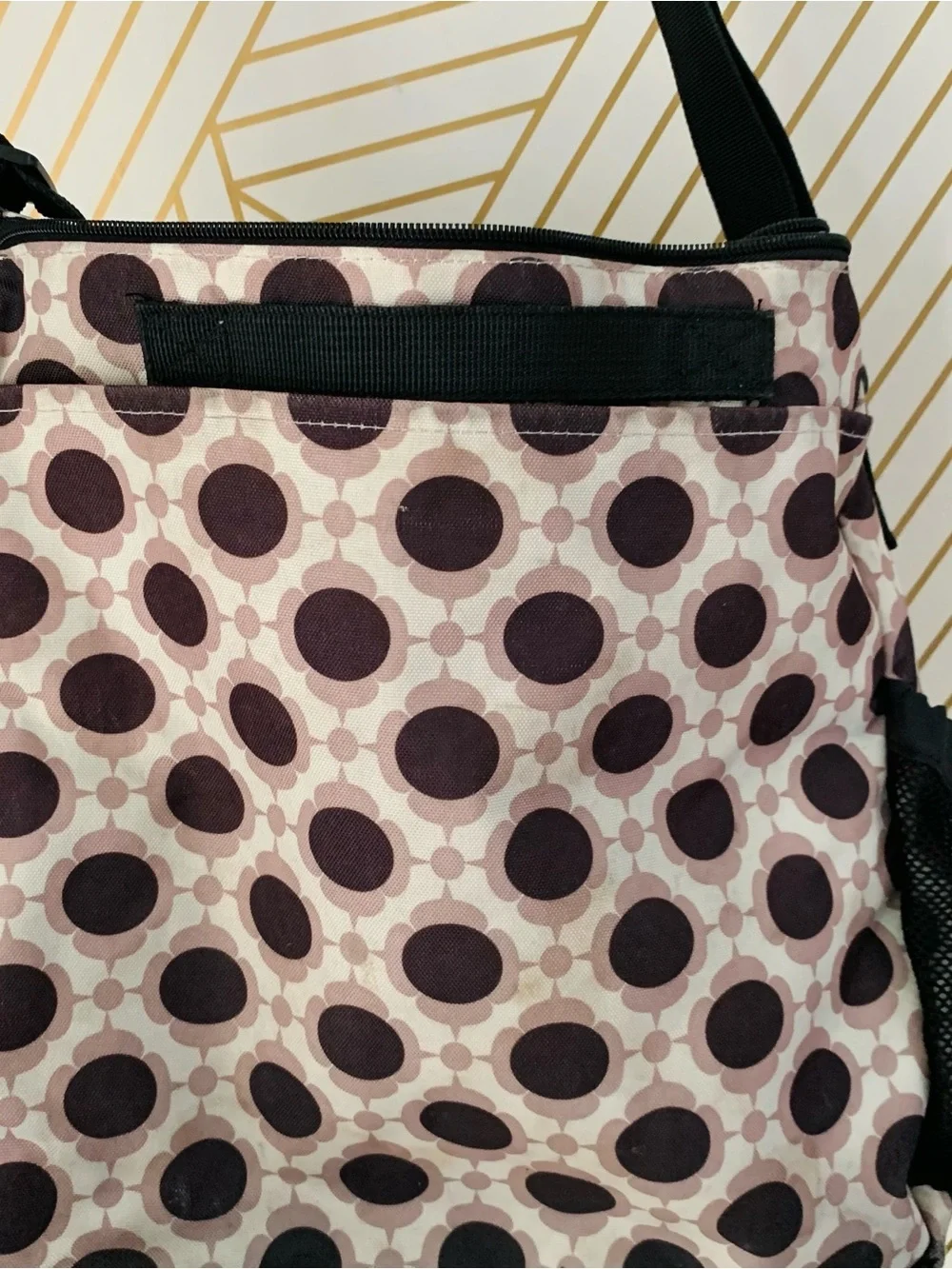 Skip Hop Diaper bag / baby bag abstract floral print pockets shoulder strap